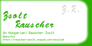 zsolt rauscher business card